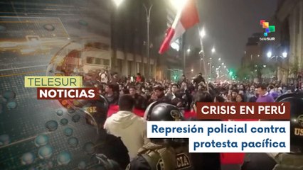 Fuerte represión policial durante protesta pacífica en Perú