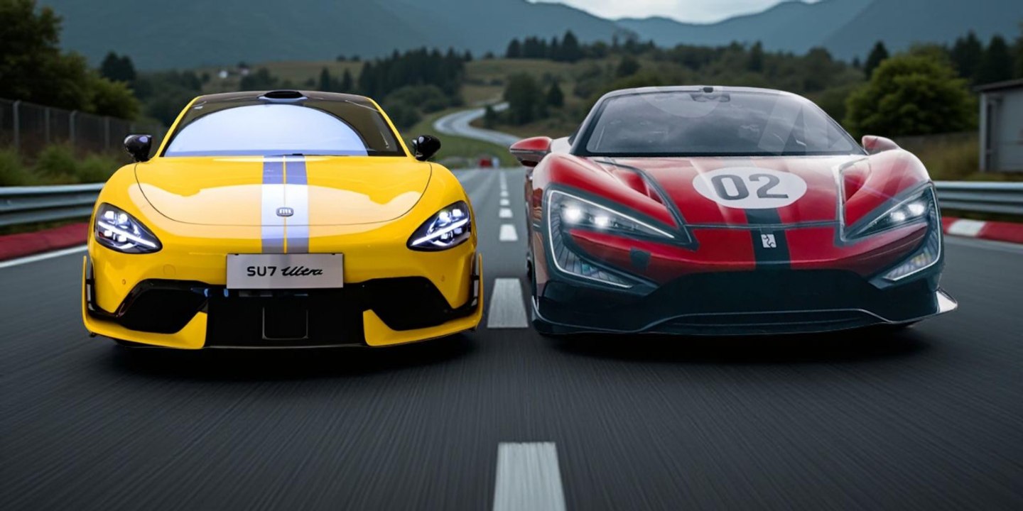 Xiaomi SU7 Ultra mit 1.548 PS gegen BYD U9 Xtreme 02 mit 3.000 PS – Duell auf der Nordschleife