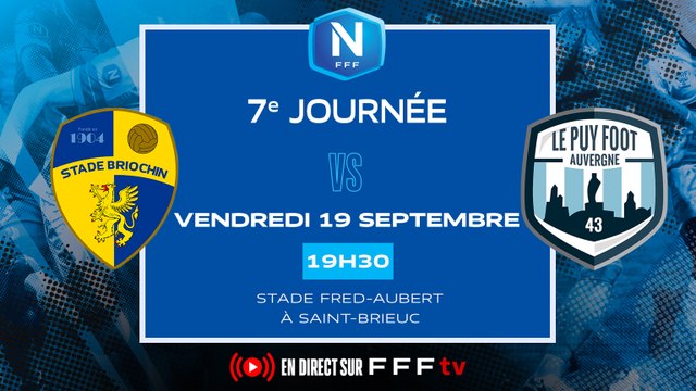 J7 I Stade Briochin - Le Puy Foot 43 Auvergne (1-2) I National FFF 2025-2026