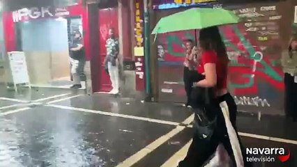 Las fuertes tormentas descargan con dureza sobre Navarra