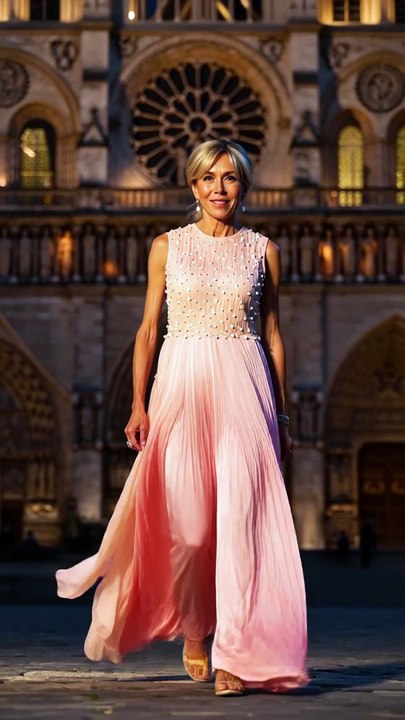 Elegant Peach Gown Walk Timeless Fashion for Women Over 60  AI Fashion Inspo 2025