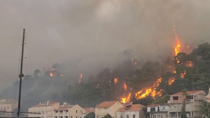 Large blaze erupts in Croatia and prompts evacuations and extended power outage