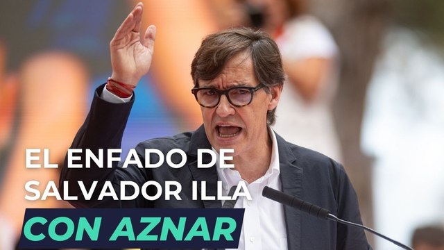 Pocas veces se le ha visto tan enfadado a Salvador Illa como lo ha hecho al hablar de Aznar