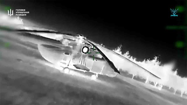 ウクライナ情報機関、ロシアのMi-8ヘリ攻撃映像を公開