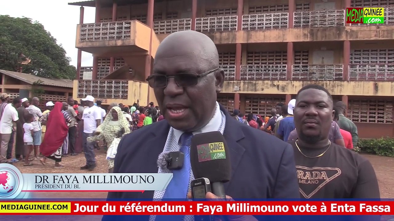 Jour du référendum : Faya Millimouno vote à Enta Fassa