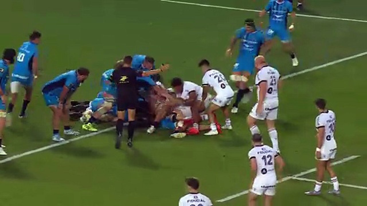 TOP 14 - Essai de Celian POUZELGUES (ST) - Montpellier Hérault Rugby - Stade Toulousain