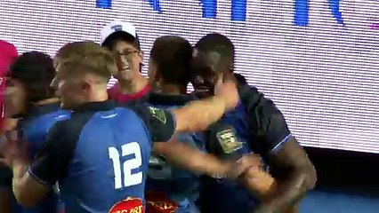 TOP 14 - Essai de Christian AMBADIANG 2 (CO) - Castres Olympique - Aviron Bayonnais