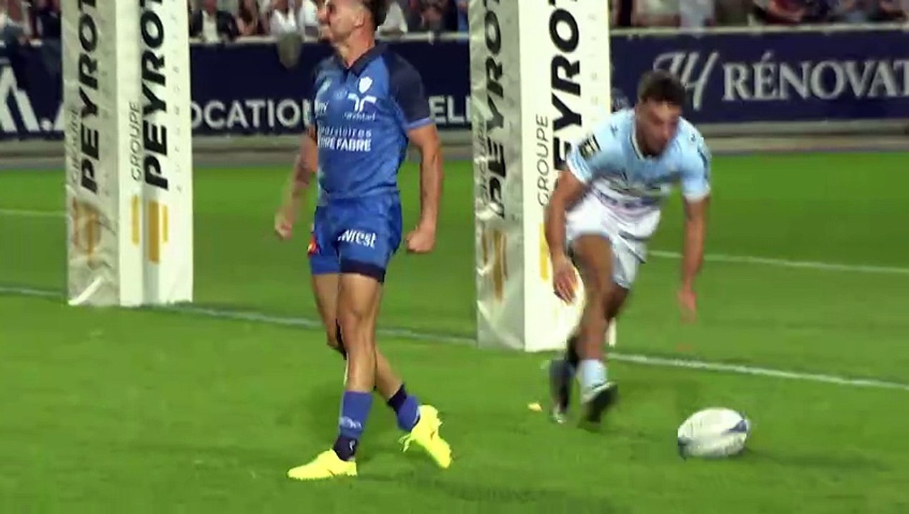 TOP 14 - Essai de Pierre POPELIN (CO) - Castres Olympique - Aviron Bayonnais