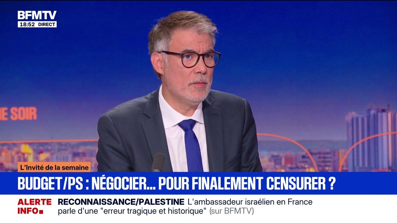 Olivier Faure, Premier secrétaire du Parti socialiste, indique "qu'il souhaite un accord sur le budget" avec Sébastien Lecornu