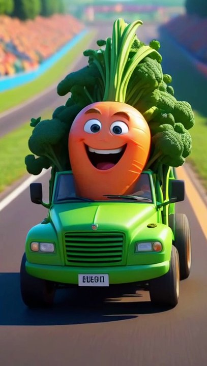 Carrot Drives A Racing Truck 🥕🚚💨😂🏎️💥😆 #foryou #facts #shortsviral #cartoon #shortvideos #funny