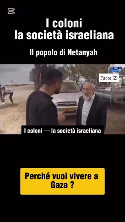 dell’ intervista che ha fatto Yama Wasmal con alcuni coloni.. Netanyahu non è caduto dalla luna ma fa parte di questa società, rappresenta alla perfezione questa società