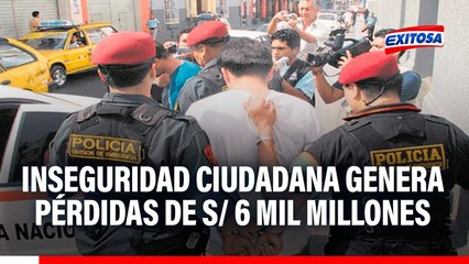 Incremento de la inseguridad le cuesta S/ 6 mil millones al Perú, señala economista