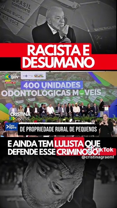 Cadê as facções do judiciário e do ministério publico ou será que isso é considerado racismo e preconceito do bem praticado por esse ladrão, assassino e narcotraficante do Lula