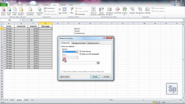 Excel - Crear listas desplegables dependientes de un rango de celdas. Tutorial en español HD