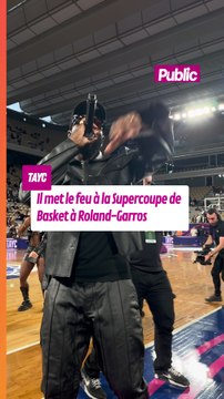 Tayc met le feu au tribune de Roland-Garros à l'occasion de la finale de la Supercoupe de Basket