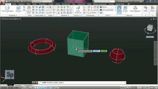 Autocad - Referencias a objetos 3D. Referencia a objetos 3D en Autocad.Tutorial en español HD