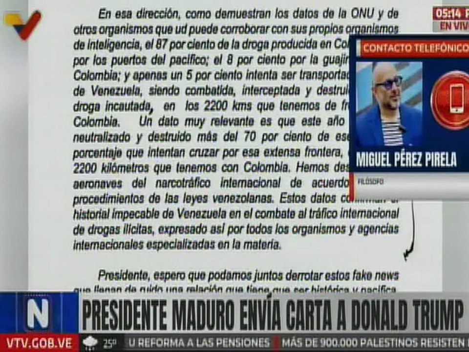 Filósofo Pérez Pirela destacó que EE. UU. no tiene argumentos para atacar a Venezuela