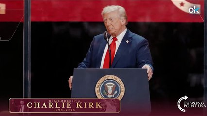 Trump en el homenaje a Charlie Kirk: "Es un mártir de la libertad estadounidense"