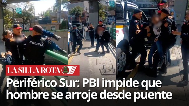 Policías salvan a joven que intentó su1c1dars3 en Periférico Sur, CDMX