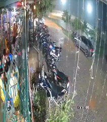 Rayo sorprende a clientes de un local en Santa Bárbara durante tormenta