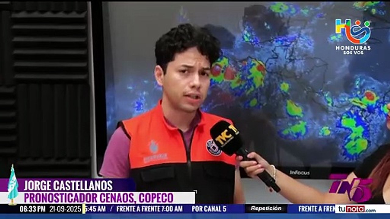 Cenaos advierte que vaguada seguirá dejando lluvias y chubascos débiles en la mayor parte del país