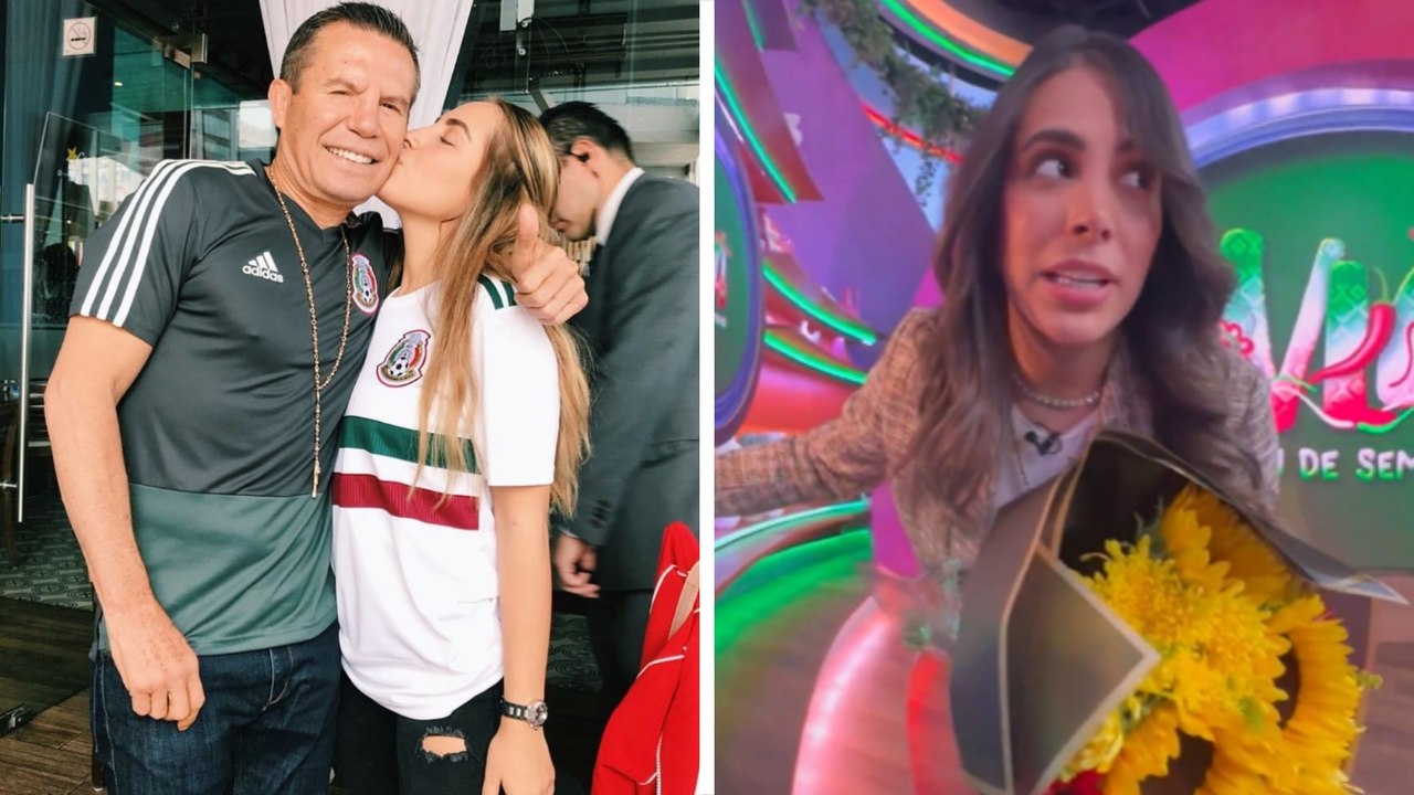 Nicky Chávez recibe flores amarillas de parte de Julio César Chávez como tradición cada 21 de septiembre