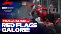 🚩 ALL SIX red flags in qualifying | Formula 1 Azerbaijan Grand Prix 2025