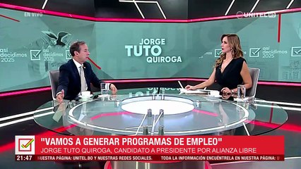 ​Quiroga dice que mantendrá el Juancito Pinto y la Renta Dignidad 