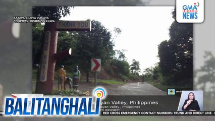 Mga tipak ng bato at lupa, humambalang sa Kayapa-Bambang Road matapos magka-landslide | Balitanghali