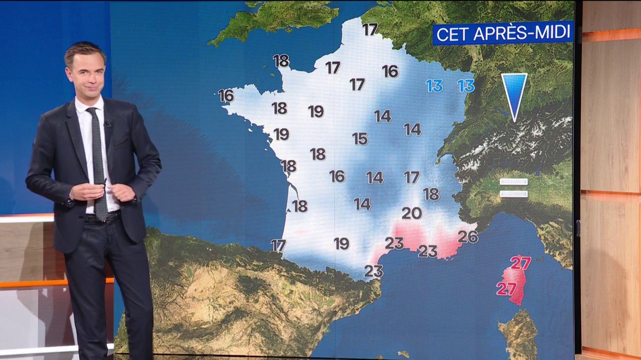 De la pluie et des orages dans l'Est avec des températures comprises entre 13°C et 27°C... La météo de ce lundi 22 septembre