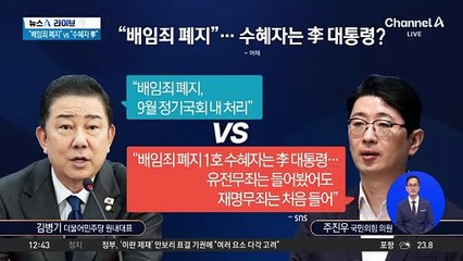與 “배임죄 폐지할 것”…野 “이 대통령 면소 위한 꼼수”