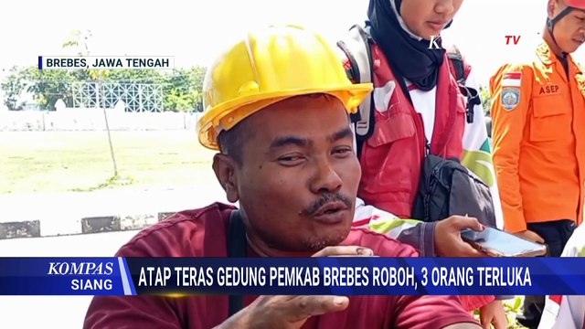 Terbaru! Kondisi Pasca-Ambruknya Atap Teras Gedung Pemkab Brebes, 3 Orang Jadi Korban | KOMPAS SIANG