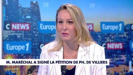 Marion Maréchal sur la pétition lancée par Philippe de Villiers