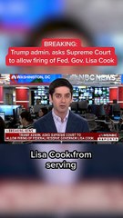 Trump admin. asks Supreme Court to allow firing of Fed. Gov. Lisa Cook 129865