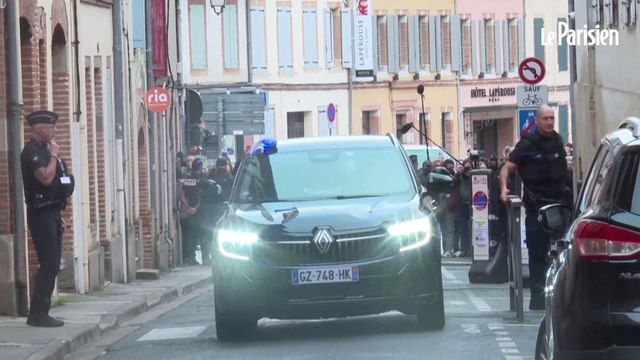 Cédric Jubillar arrive au tribunal d'Albi pour l'ouverture de son procès pour meurtre