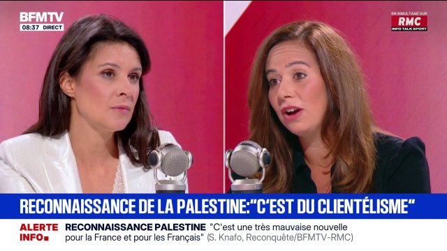 Pour Sarah Knafo ( Reconquête ), la reconnaissance de l'État palestinien est un jour béni pour le clientélisme d'une partie de la classe politique