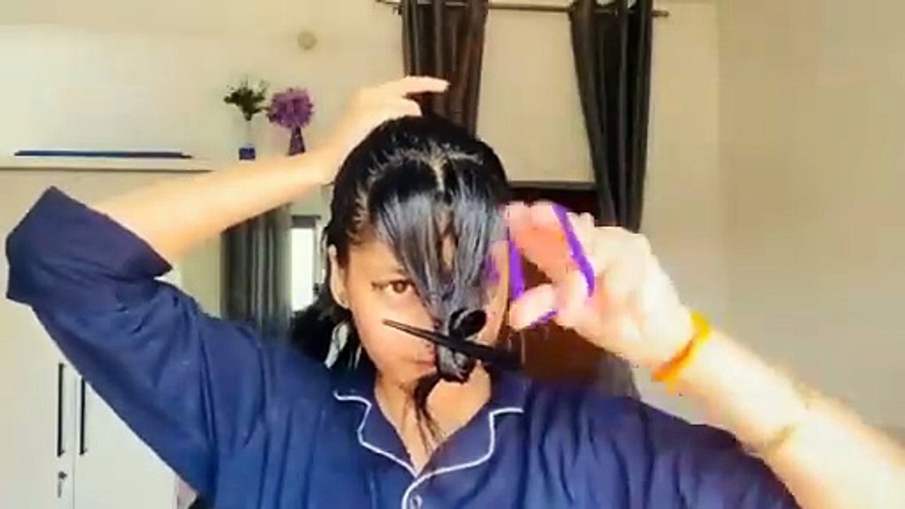 Beautiful high ponytail choti _ for collage girls _for office_#viral #viralvideo #view #hairtutorial