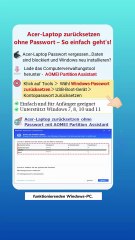 🔓💻Acer-Laptop zurücksetzen ohne Passwort | Einfach & schnell erklärt