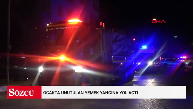 Ocakta unutulan yemek yangına yol açtı