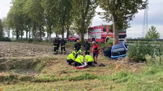 Auto contro un platano a Portomaggiore, ferita una donna