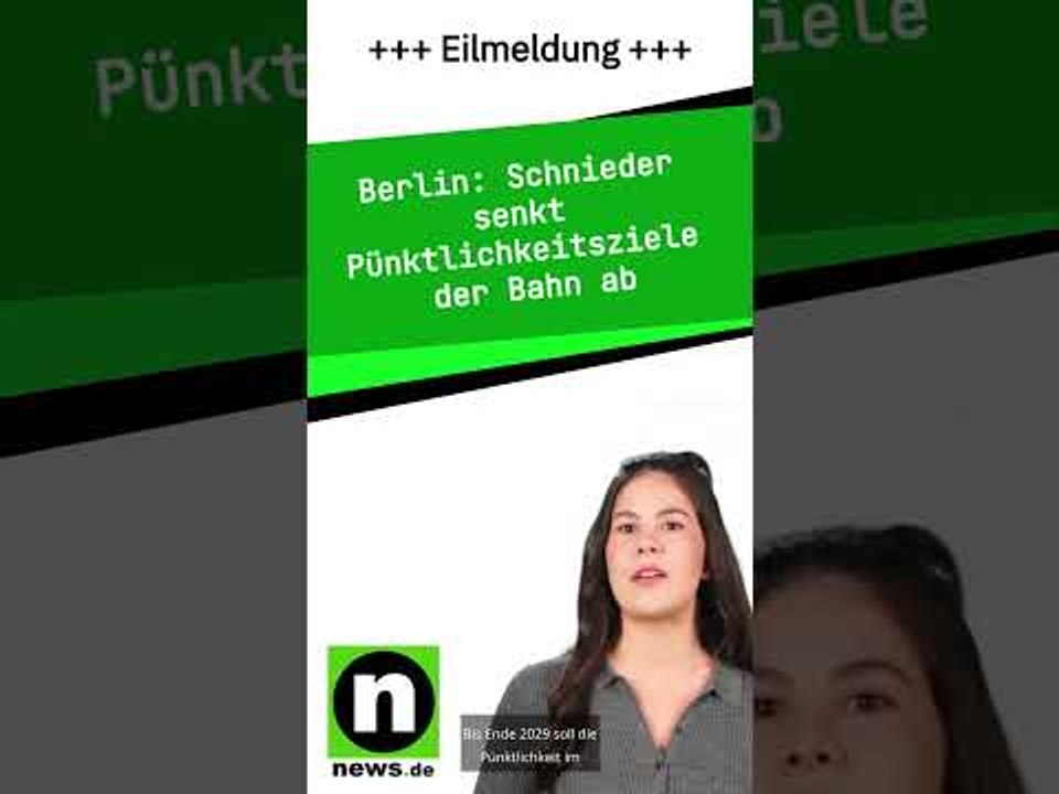 Schnieder senkt Pünktlichkeitsziele der Bahn ab