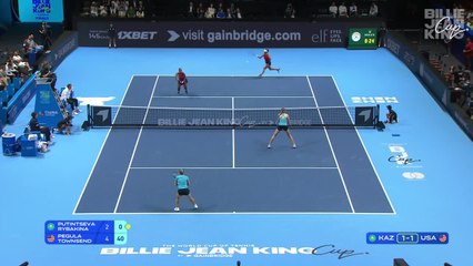 Putintseva/Rybakina (KAZ) v Pegula/Townsend (USA) | 2025 BJK Cup Finals | Match Highlight