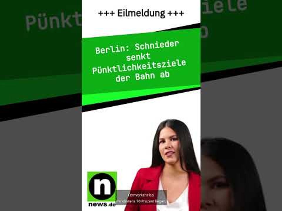 Schnieder senkt Pünktlichkeitsziele der Bahn ab