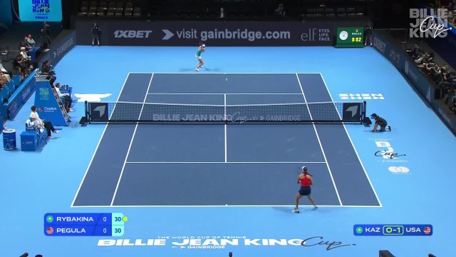 Elena Rybakina (KAZ) v Jessica Pegula (USA) | 2025 Billie Jean King Cup Finals | Match Highlights