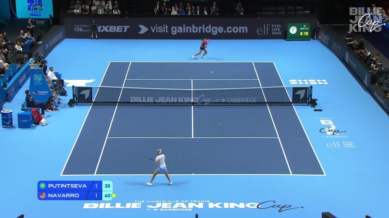 Yulia Putintseva (KAZ) v Emma Navarro (USA) | 2025 Billie Jean King Cup Finals | Match Highlights