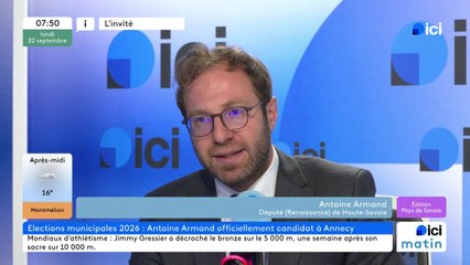 Antoine Armand, député et candidat à la mairie d'Annecy en 2026