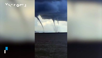 Three simultaneous waterspouts appear in Giresun, Turkey