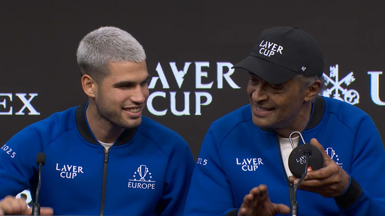Laver Cup 2025 - Carlos Alcaraz et Yannick Noah arrivent en musique malgré la défaite de la Team Europe