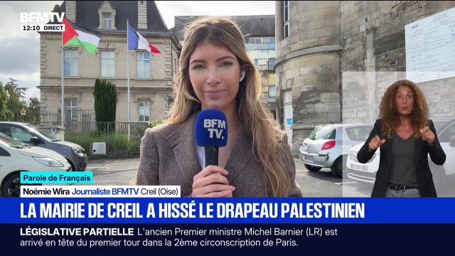 La mairie de Creil a hissé le drapeau palestinien