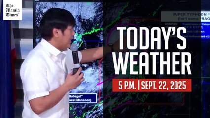 Today's Weather, 5 P.M. | Sept. 22, 2025